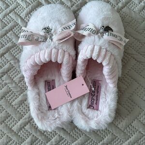 Juicy Couture Pink Fuzzy Women’s Slippers